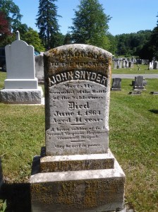 John Snyder gravestone Elmwood Cemetery