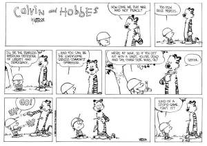 calvin and hobbes war